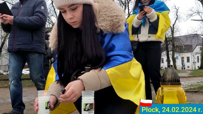 Kwadrans Milczenia dla Ukrainy w Płocku 